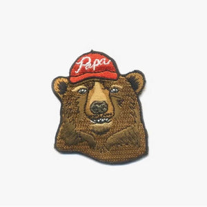 papa Bear Embroidered Patch