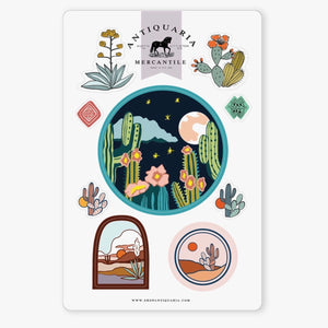 Night Cactus Sticker Sheet