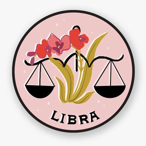 Libra Zodiac Sticker