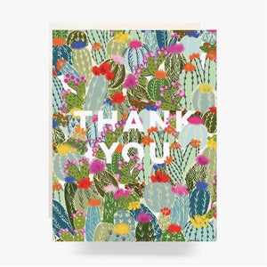 Cactus Explosion Thank You Greeting Card